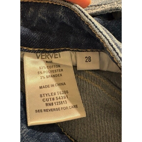 Vervet Feasibly High Rise Crop Flare Jeans Women's Size 28 Med Wash Style T6206 - Picture 4 of 13